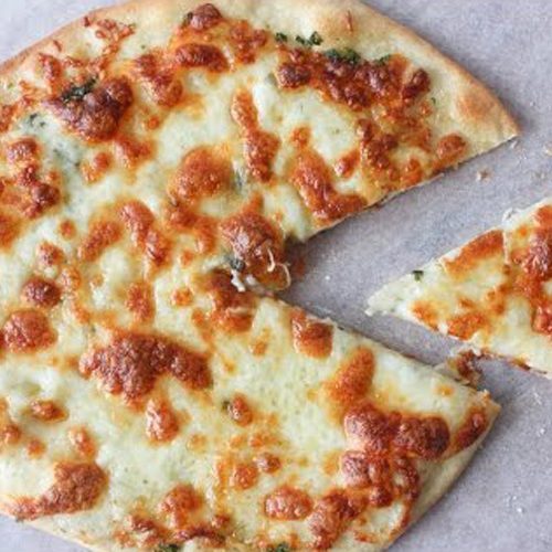 homemade garlic bread pizza